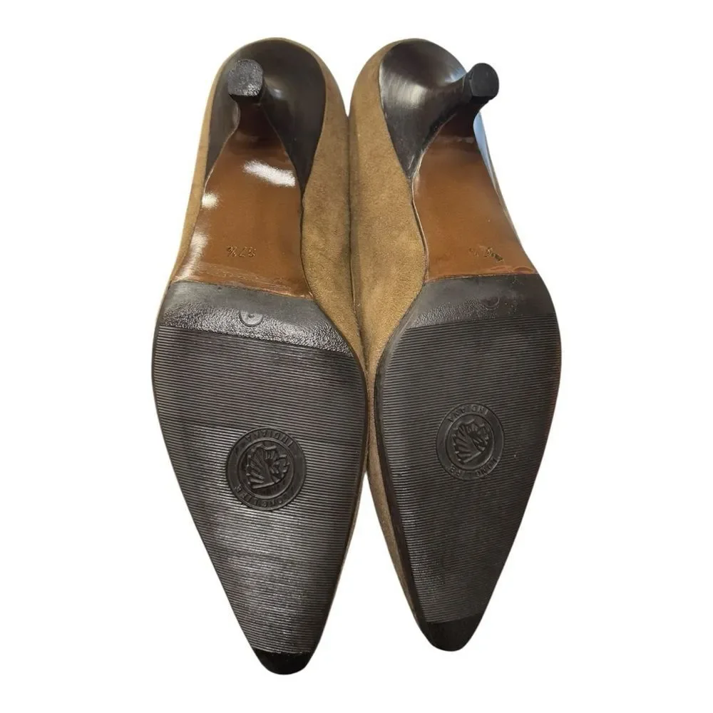 Walter Steiger Vintage Women's Pointed Toe Suede Leather Pumps Heels 37.5